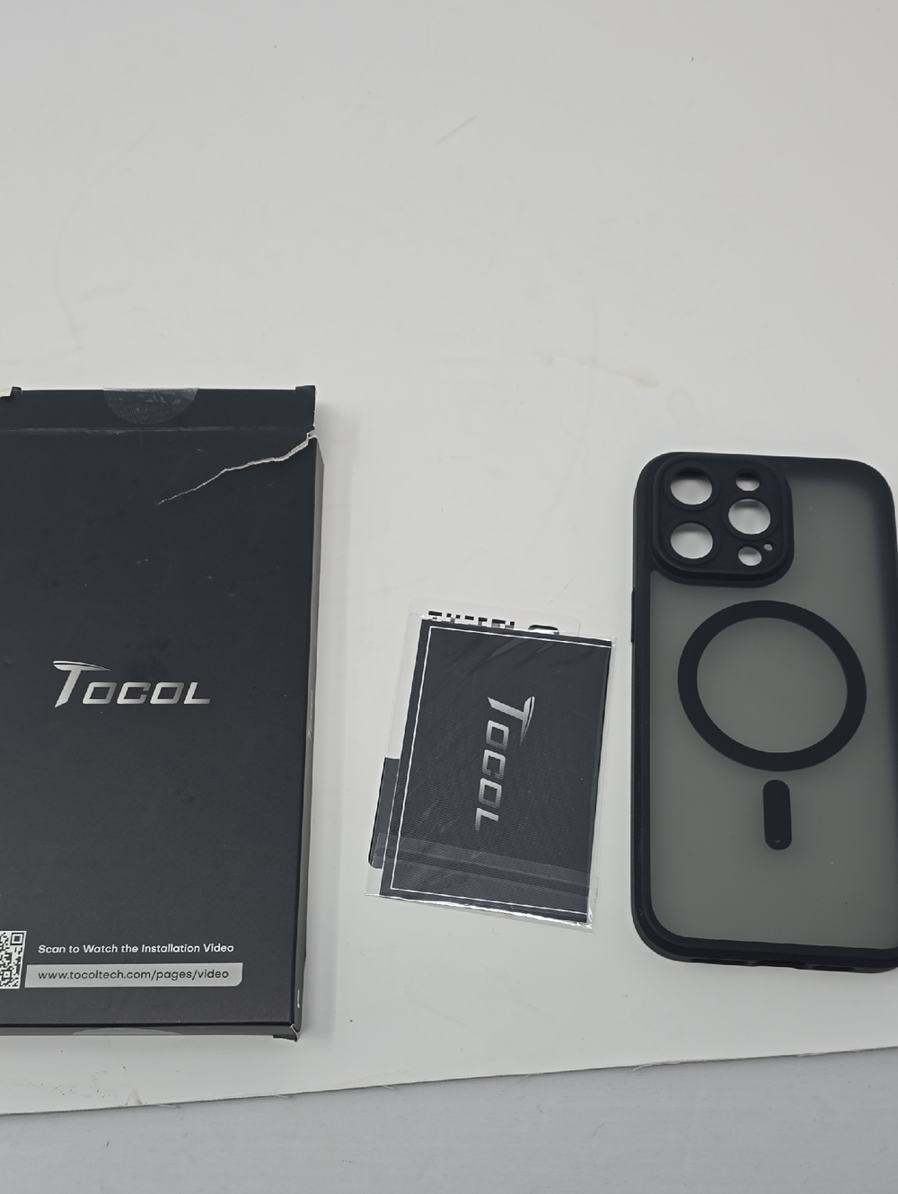 MagSafe-Compatible Protective Phone Case - Black/Gray I Phone 15 Promax